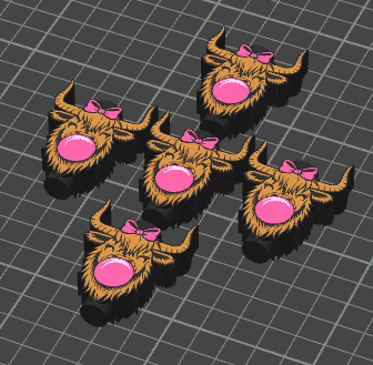 HIGHLAND COW STRAW TOPPERS